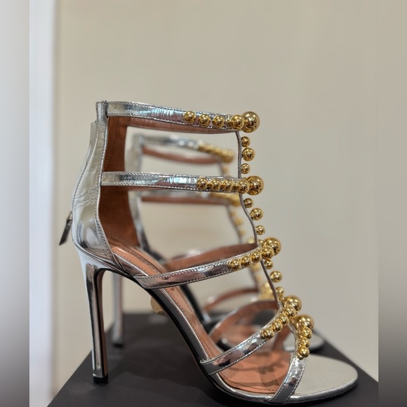 Samuele Failli Heels size 39.5 silver & gold - Picture 4 of 10